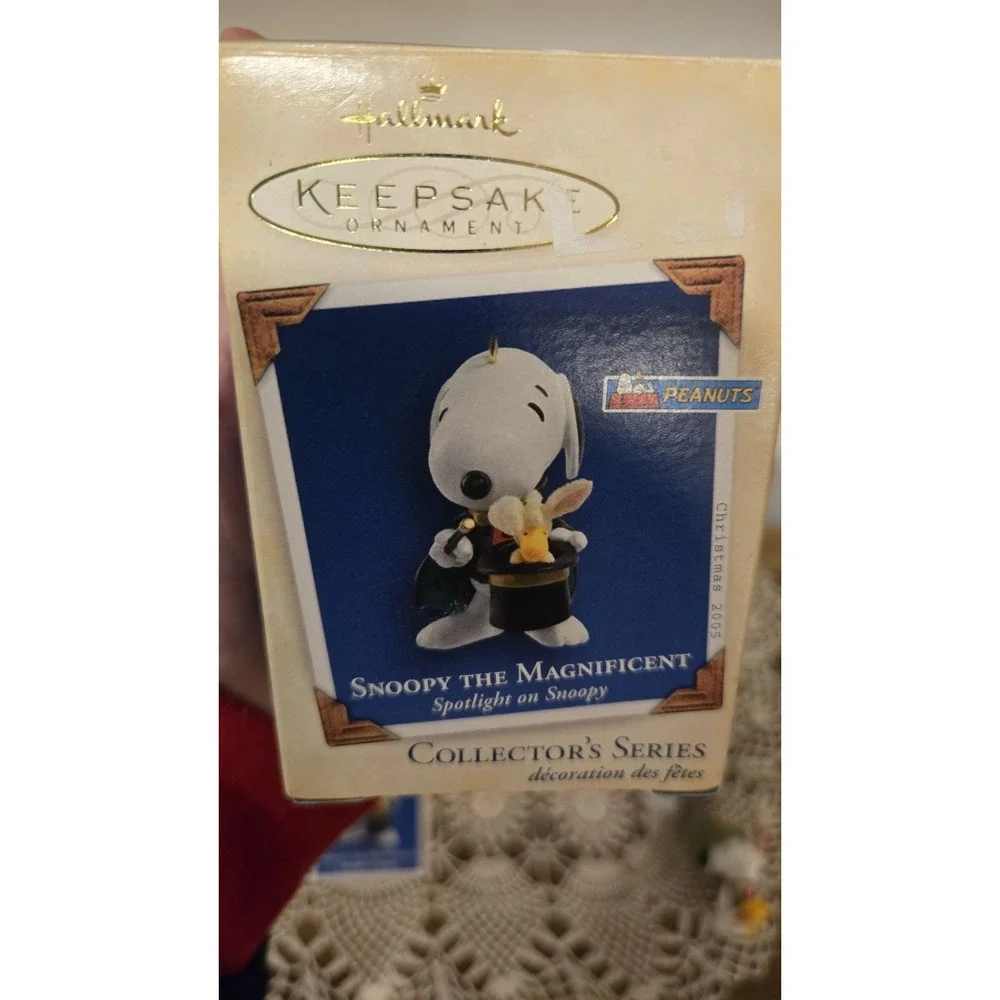 Lot of 3 Snoopy Woodstock Hallmark Keepsake Ornaments 1w/Box 2005 Peanuts EUC